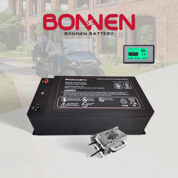 8.19kWh Lifepo4 Golf Cart Batterijen 48V 160AH Lithiumbatterij vervanging voor Yamaha Met 22A Charger