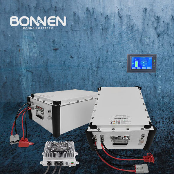 96V 4.8KWH 50Ah Li-Ion Boat Battery Pack Remote LCD Monitoring Aluminium Hoes